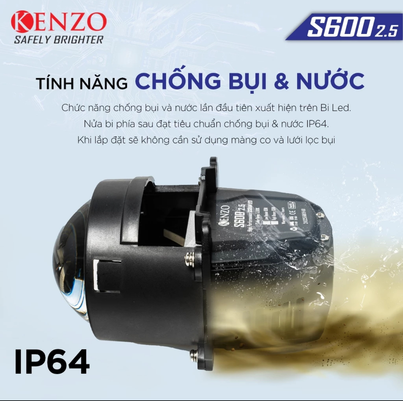 đèn bi cầu kenzo s600 2.5