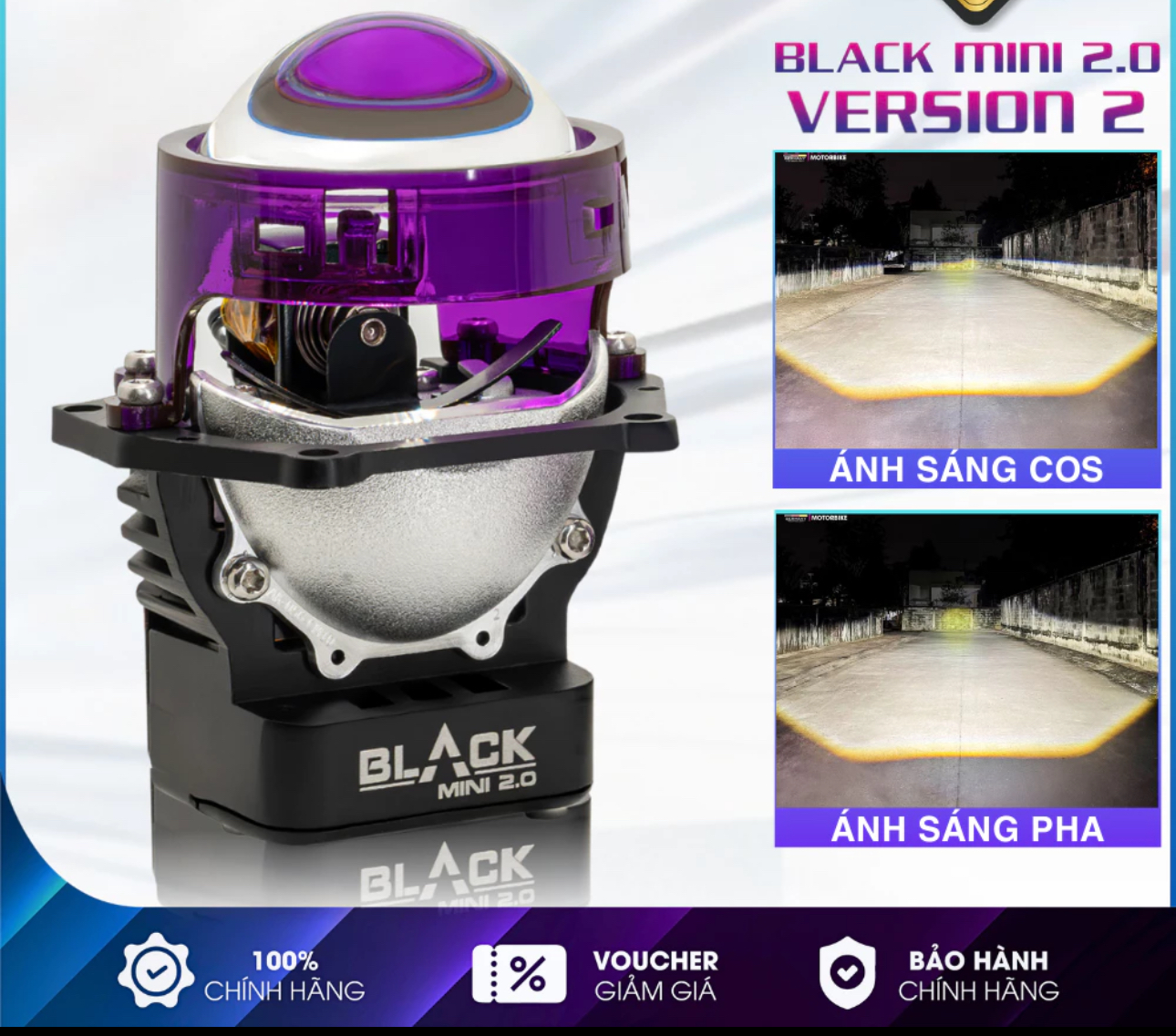 đèn bi cầu titan black 2.0