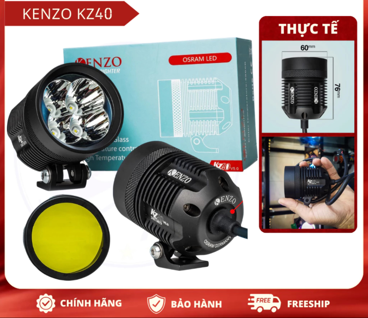 Đèn Trợ Sáng Kenzo KZ40 V5