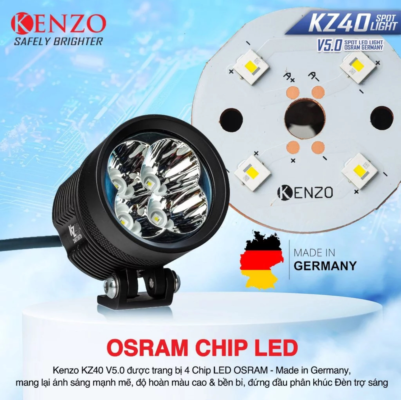 Đèn Trợ Sáng Kenzo KZ40 V5