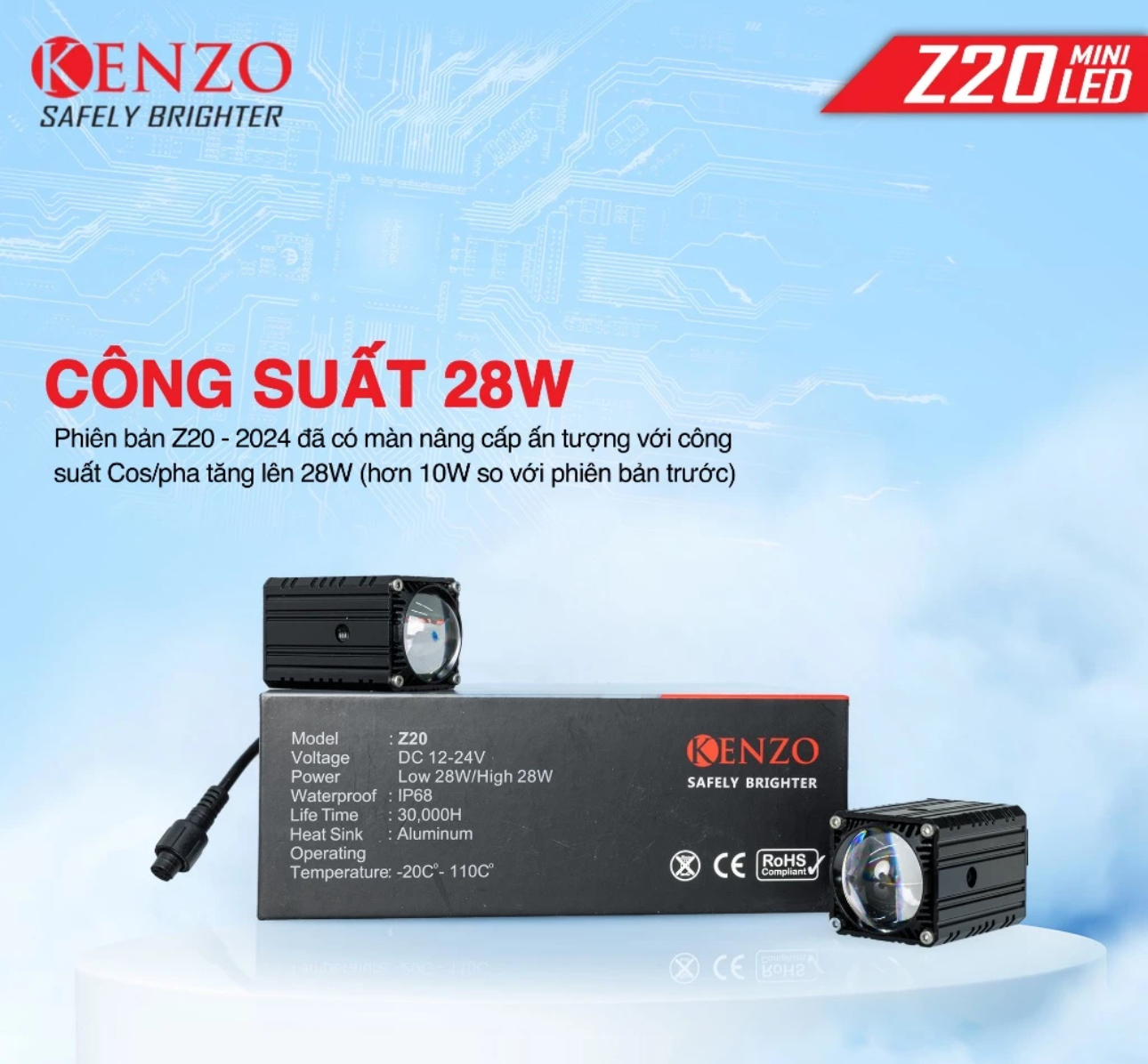 Đèn Trợ Sáng Mini Kenzo Z20