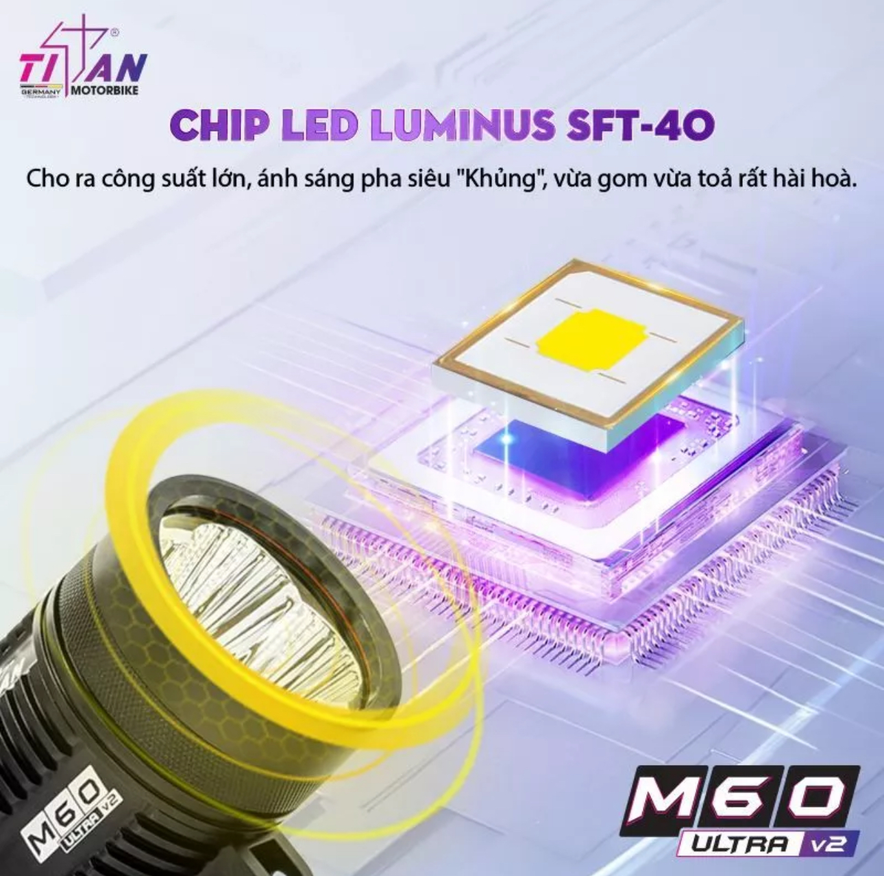 Đèn Trợ Sáng Titan M60 Ultra Hight