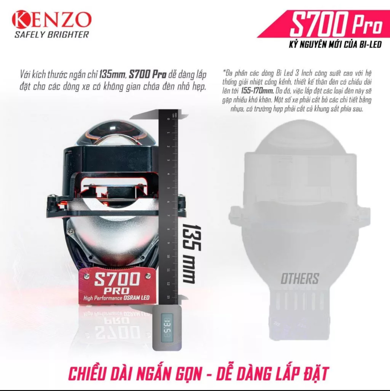 Đèn Bi Cầu Vario 125 - 150 ( Kenzo S700 Pro )