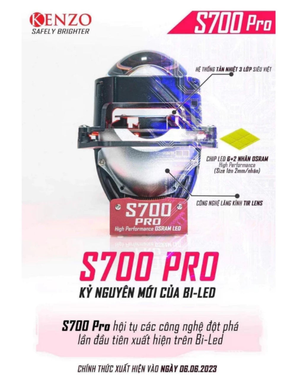 Đèn Bi Cầu Vario 125 - 150 ( Kenzo S700 Pro ) - Hình ảnh 13