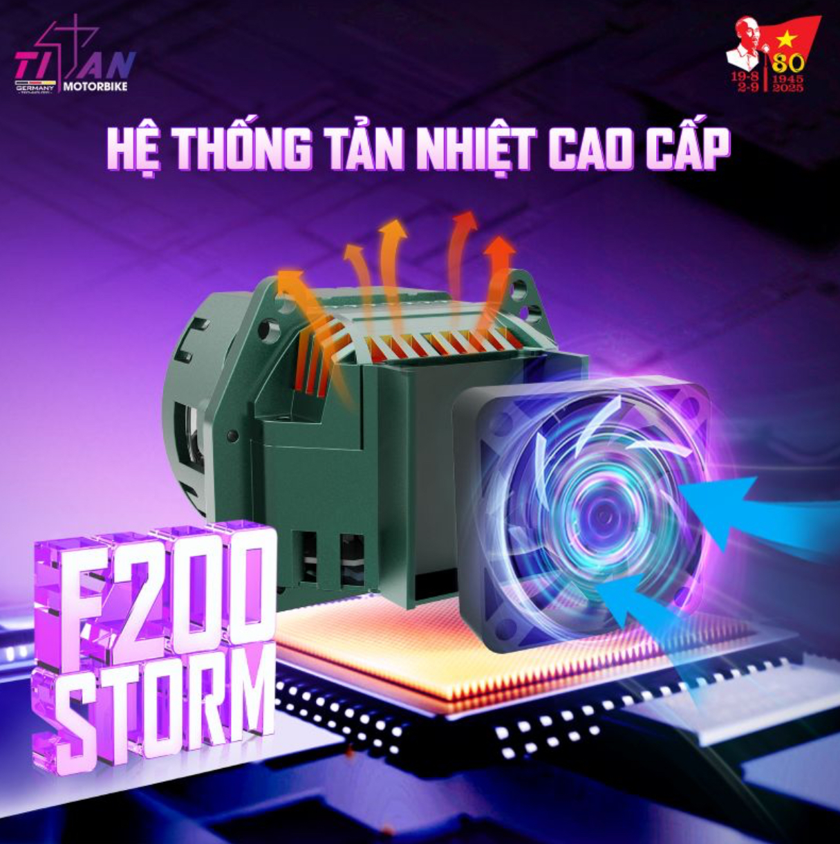 Đèn Bi Cầu Vario 125 - 150 ( Titan Moto F200 Storm )