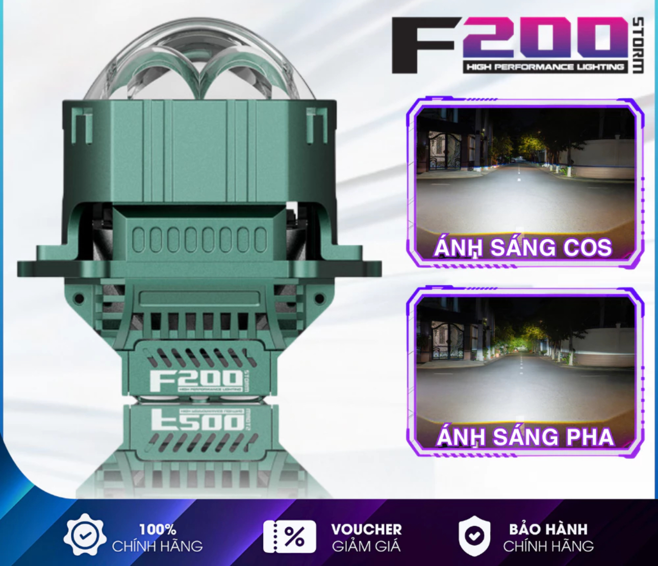 Đèn Bi Cầu Vario 125 - 150 ( Titan Moto F200 Storm )
